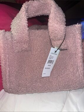 Pink Sherpa Tote Bag